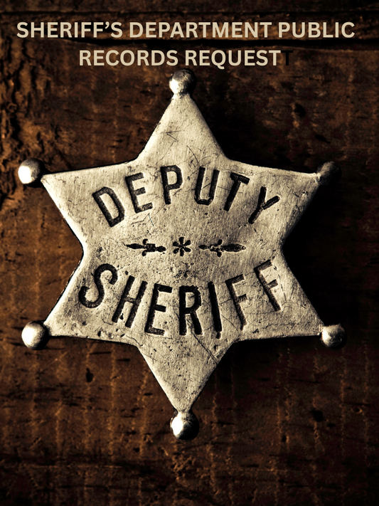 Public Records Request- Sheriff's Department